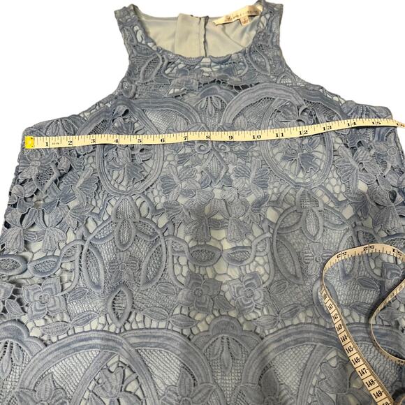 Lovers & Friends Caspian Shift Lace Mini Crystal Blue Dress Size S - Picture 10 of 14